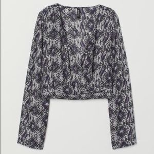 H&M Short Wrapover Blouse NWT